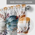 thumbnail image 6 of Orange Pumpkin Thanksgiving Farmhouse Short Window Curtain Valances, Fall Leaves Retro Plaid Rod Pocket Kitchen Valances for Living Room Bedroom Bathroom Cafe 42" x 18", 6 of 8