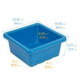 thumbnail image 2 of ECR4Kids Stackable Square Bins with Non-Snap Lids, Multipurpose Organization, French Blue, 4-Pack, 2 of 9