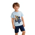 thumbnail image 2 of WhouRiu Boys Casual Outfits Short Sleeve Cartoon Graphic Tees And Shorts Sets Kids Summer Clothes, 2 of 7