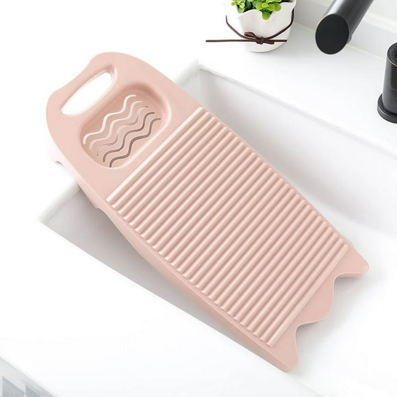 Riwcyla T thickened washboard small wash clothes non-slip washboard household laundry basin laundry washboard light pink