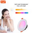 thumbnail image 3 of 6W WiFi LED Downlight for Ceiling Home Color Changing LED Recessed Spotlight, App Controlled RGBCW 2700K-5000K RGB White Multi-Color Aluminum Spotlight, Suitable for Home Bar KTV Model FC-TD002, 3 of 8