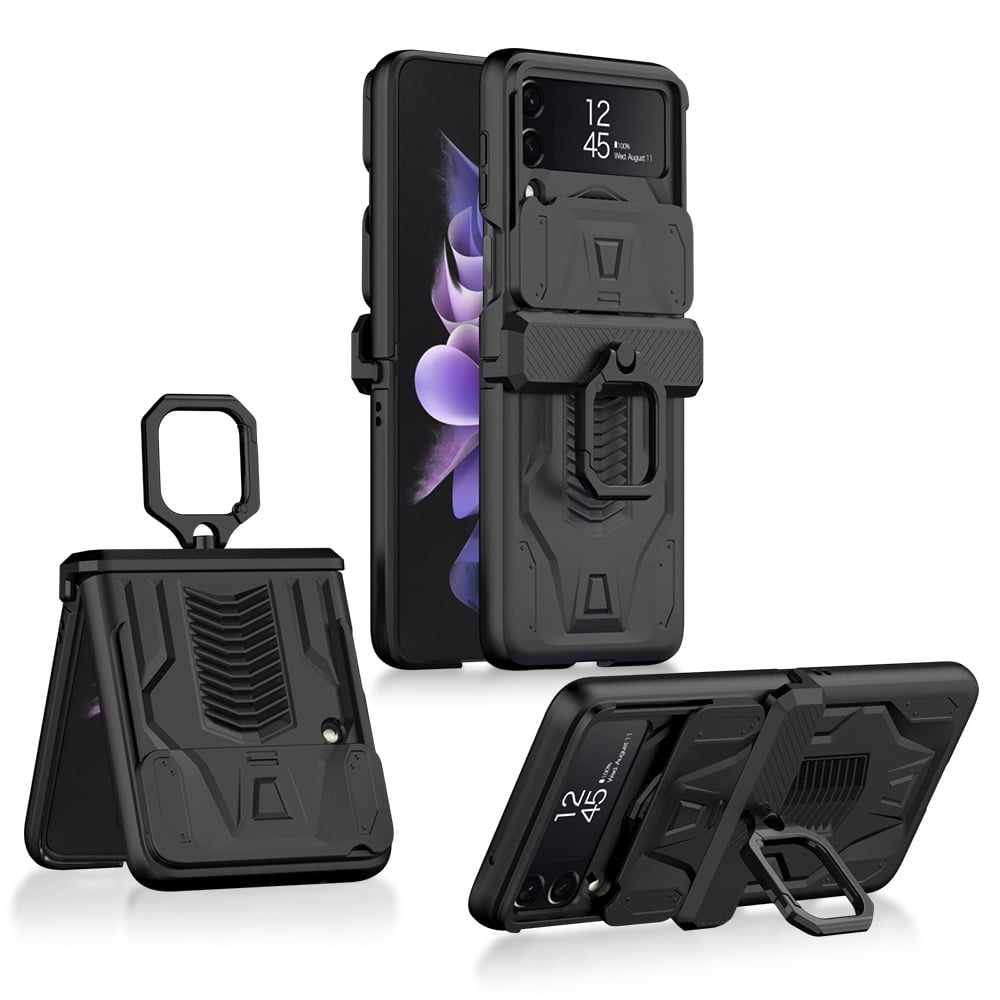 Buy Hard Armor Shockproof Case for Samsung Galaxy Z Flip 4 5G 2022 Slide Lens Cover For Galaxy Z