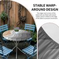 thumbnail image 2 of Grey Geometric Beach Round Tablecloth for 36-44 Inch Tables,Fitted Table Cover with Elastic Edge,Ombre Waves Moire Abstract Art Waterproof Outdoor Table Cloth Protector for Patio Garden Dinner Picnic, 2 of 9