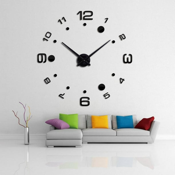 Reloj de Pared 3D, Reloj de Pared de Salón Clásico, Decoración