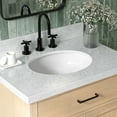 thumbnail image 6 of Ariel Hepburn 31 Inch Single Oval Sink Bathroom Vanity With Italian Carrara Marble Countertop 1.5 Inch Edge In Oak, 6 of 10