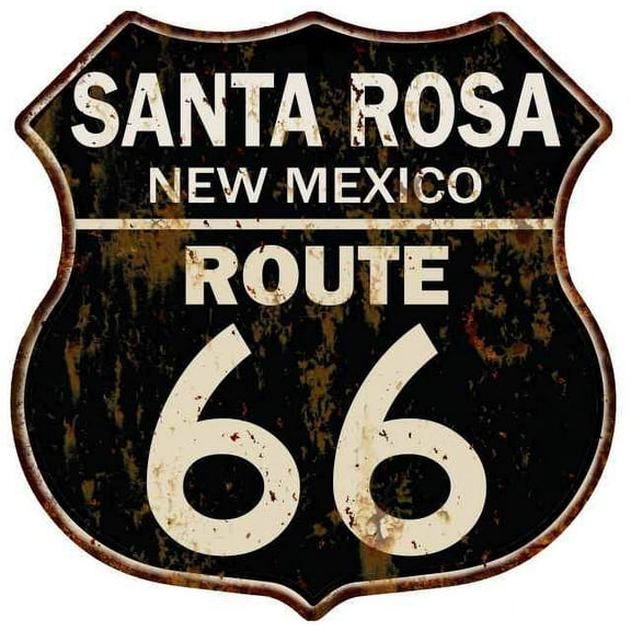 SANTA ROSA, NEW MEXICO Route 66 Shield Metal Sign Man Cave Garage 211110014170