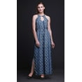thumbnail image 2 of Bimba Shibori Women Side Slits Long Casual Halter Maxi Dress Printed Party Wear-Large, 2 of 6