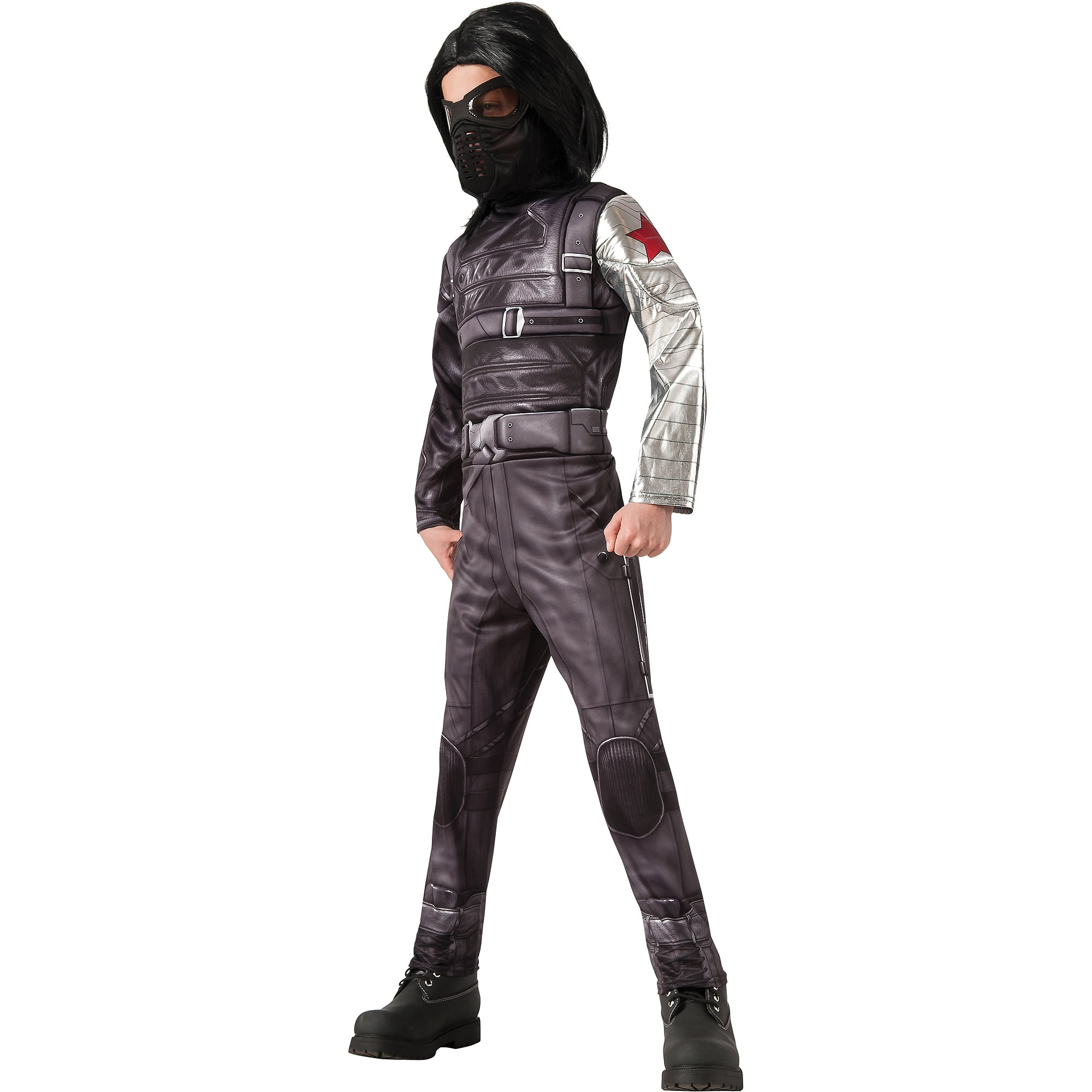Details about   Marvel Captain America Winter Soldier Licensed Halloween Costume Child Boys 