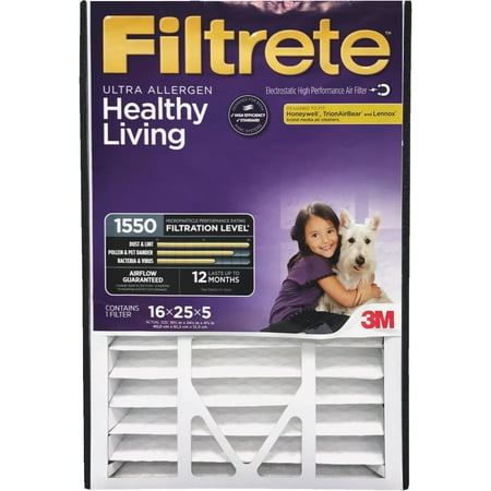 3M Filtrete Ultra Allergen Healthy Living Deep Pleat Furnace Filter