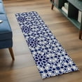 thumbnail image 3 of Navy Blue Geometric 2'x6' Runner Rugs for Hallway Kitchen Bedside Non Slip Washable, Vintage Abstract Art Entryway Rug Runners with Rubber Backing, Long Carpet Runner for Laundry Room, 3 of 8