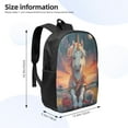 thumbnail image 2 of Disketp Starry Sky Cute Horse School Backpack, Lightweight Basic Middle School Bookbags 17 Inch Casual Daypack for Student College, Travel or Outdoor, 2 of 6