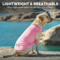thumbnail image 4 of KYEESE 2 Pack Dog Shirts for Medium Dogs Quick Dry Breathable Pet T-Shirts with Reflective Label Tank Top Sleeveless Vest Sun Protection Dog Apparel Lemon Pattern for Summer,XX-Large,Lemon+Pink, 4 of 8