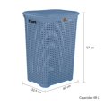 thumbnail image 2 of Cesto para ropa y cajas organizadoras La Ardilla Rattan con Tapa Azul, 2 of 4