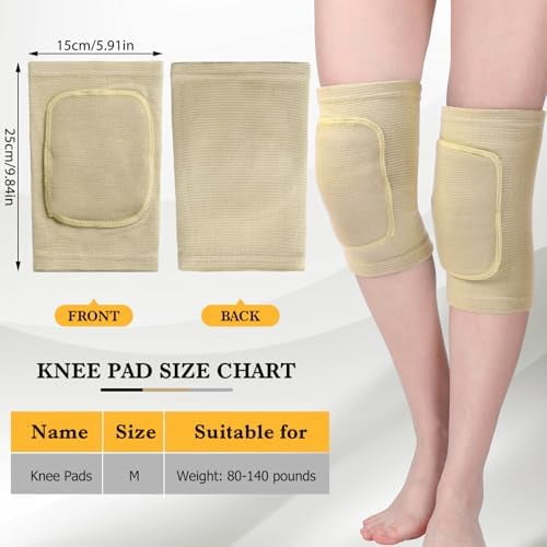 WLIKKS 3 Pairs Dance Knee Pads Women Protective Non-Slip Knee Pads for Yoga Cheerleading Pole Floor Dance Volleyball
