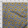 thumbnail image 3 of oneOone Polyester Spandex Medium Purple Fabric Floral Sunflower With Honey Bees Dress Material Fabric Print Fabric By The Yard 56 Inch Wide, 3 of 4