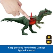 Jurassic World Rebirth Ultimate Damage Allosaurus Light Up Dinosaur Figure, Chomp & Roar Toy