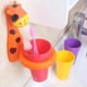 thumbnail image 3 of Bearachild Soporte para cepillo de con cebra, jirafa y León de dibujos animados, fácil de limpiar, moderno, fácil de instalar, lujoso Juegos de accesorios de baño, 3 of 6
