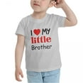 thumbnail image 3 of I Love My Little Brother Cute Toddler T Shirts for Boys Girls (Gray, 3T), 3 of 5