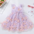 thumbnail image 3 of IDOPIP Toddler Baby Girl Butterfly Dress Butterflies Embroidery Formal Wedding Party Princess Dresses, 3 of 7