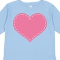 thumbnail image 4 of Inktastic Pink Heart (Stitch Border) Girls Long Sleeve Toddler T-Shirt, 4 of 5