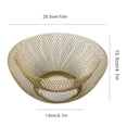 thumbnail image 2 of Boyijia Double Wall Mesh Decorative Fruit Basket Metal Mesh Snack Bowl Centerpiece Kitchen Holder - Gold, 2 of 7