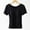 A_ Black, variant on Olyvenn Stylish Women's Short Sleeve T-Shirts Low Scoop Neck Slim Fitted Ribbed Knit Casual Longer Crop Top Gym Yoga Workout Tees White L
