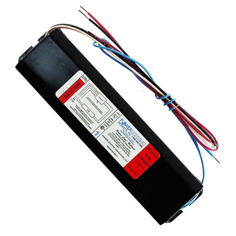 Power Lighting 8G3870W Trigger Start Fluorescent Ballast, 277V, 1 Lamp
