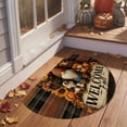 thumbnail image 4 of Thanksgiving Fall Decor Pumpkin Half Round Doormat Washable Semi Circle Rug Non Slip Half Moon Rug Floor Mat for Indoor Outdoor Bathroom Kitchen Fireplace Entryway Bath Holiday Decor, 4 of 6
