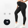 thumbnail image 4 of FNFYFH Women's Maternity Leggings Over the Belly Pregnancy Active Wear Workout Yoga Pants Stretchy Tights Pants, 4 of 7