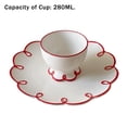 thumbnail image 4 of Wosthever de cena de 9 pulgadas, taza de té de la leche Vintage para oficina, de pan de postre ahuecado, vajilla de cocina para el hogar Mostrada, 4 of 6