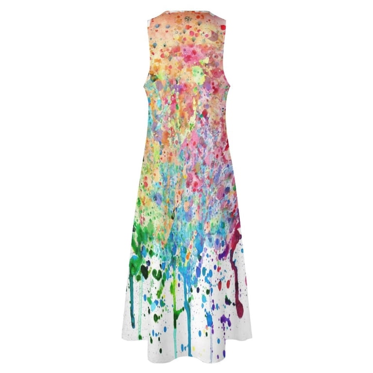 open lace back dress Splatter Paint Drop Dress S/M – OMNIA