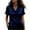 Navy, variant on Kixjoy Velvet Shirt Women Short Sleeve Elegant Collared Tops Soft Casual Soild Blouses Holiday Dressy Fall Outfits for Women, Purple XXL