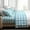 Blue, variant on Marquess 4-Piece Luxury Flannel Bedding Set, Grey Grid
