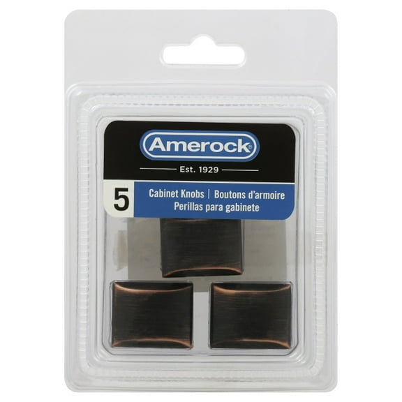 Amerock 5PK29340ORB Candler Cabinet Knob, Oil Rubbed Bronze, 5 Piece