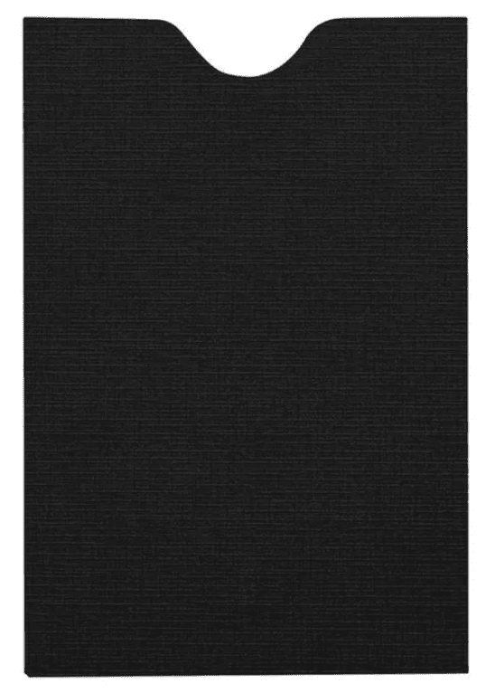 LUXPaper Credit Card & Gift Cards Sleeves, 80 lb, Black Linen, 250 Pack, Size 2 3/8 x 3 1/2