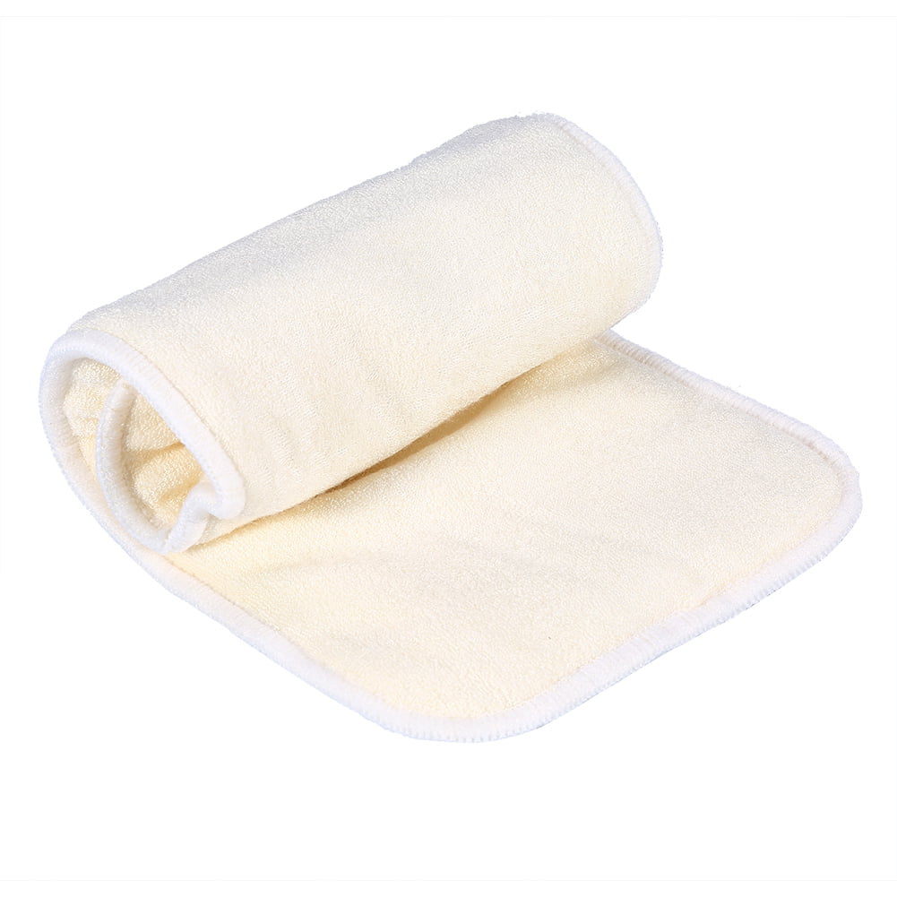 1PC Reusable Cotton Modern Bamboo Fiber Insert Liners For Cloth Diaper White 