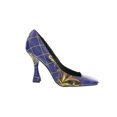 thumbnail image 3 of Versace Jeans Couture Blue Gold Plaid Baroque Square Toe Pump 6 for Womens, 3 of 5