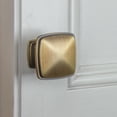 thumbnail image 5 of GlideRite 1-1/4 in. Square Cabinet Knob, Antique Brass, Pack of 10, 5 of 5