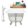 Cast Iron Tub, Faucet and Tray Set 66" RH5100CHCH100