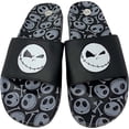 thumbnail image 1 of Nightmare Before Christmas Jack Skellington Logo Slides Sandals-Size 11-12, 1 of 2