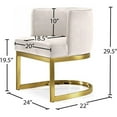 thumbnail image 5 of Meridian Furniture Gianna Cream Velvet Dining Chair, 5 of 5