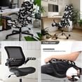 thumbnail image 2 of HELLHERO Bat Print Office Chair Cover Set, Stretchable Desk Chair Slipcover, Protective Office Chairs Seat Protector with Armrest Cover, Machine Washable, 2 of 6