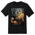 thumbnail image 2 of Plus Size Shirt for Women Black Tops for Women Short Sleeves Shirt for Women Oil Painting3 T Shirt Crewneck Shirt for Women 2XL, 2 of 5
