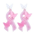 thumbnail image 2 of Ribbon Acrylic Earrings Cancer Awareness Fashion Jewelry Lightweight Dangle Drop Earrings for Women Support, 2 of 6