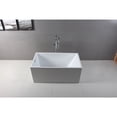 thumbnail image 2 of Kingston Brass VTSQ512823 51-Inch Acrylic Rectangular Double Ended Freestanding Tub with Drain in Glossy White, 2 of 7