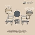 thumbnail image 4 of Ashland Modern 3-Piece Patio Conversation Set with Foot Ottomans in Cream, 4 of 20