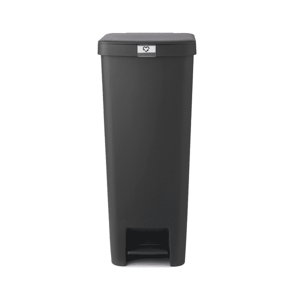 Brabantia StepUp Step On Trash Can, 10.6 Gallon (40 Liter) Dark Gray