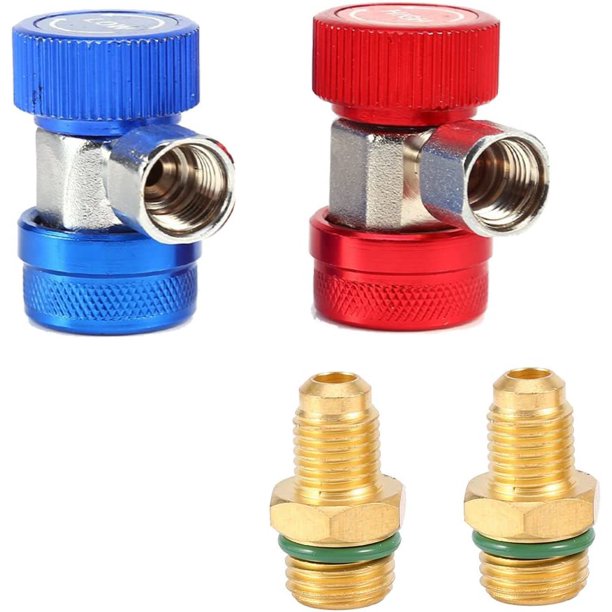 Adaptador de acoplamiento rápido ajustable R134A, accesorio, kit de conversión de manguera de manómetro de colector de aire acondicionado superior/inferior, 1/4" SAE HVAC ACTIVE Biensenido a ACTIVE