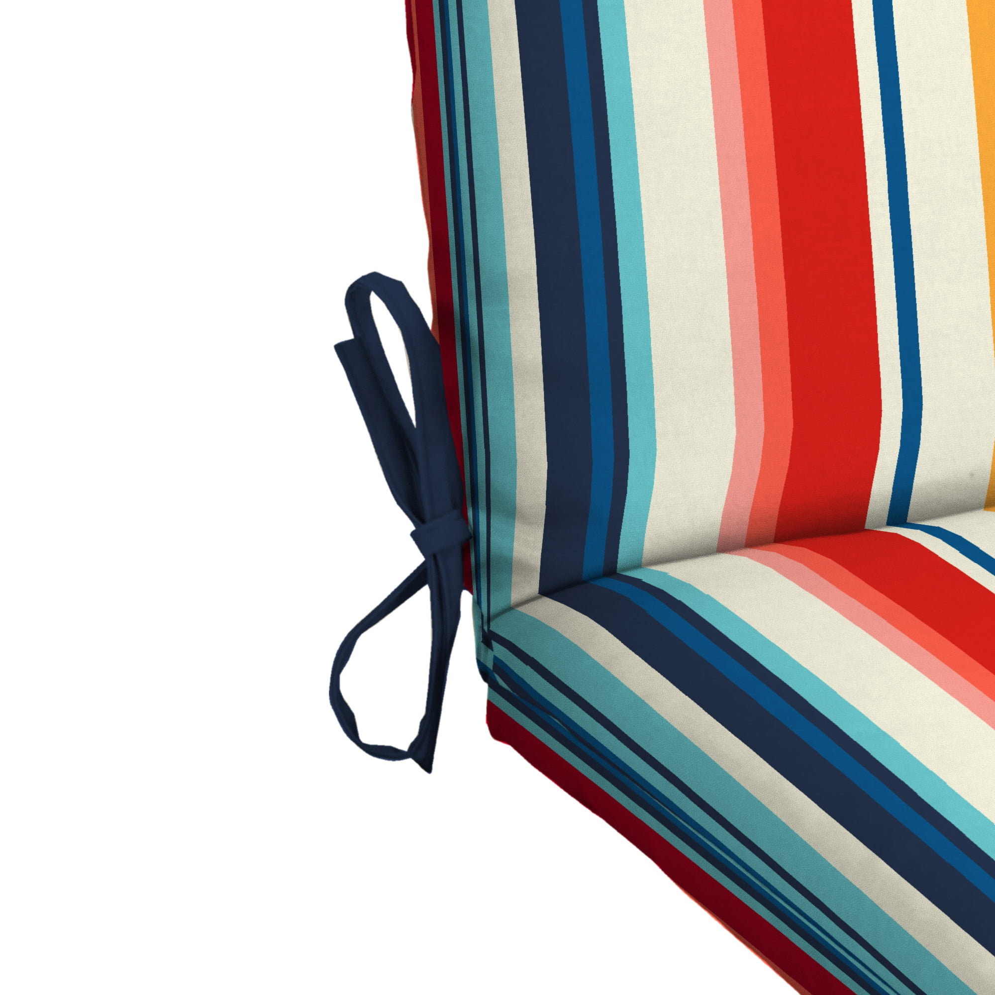 Mainstays 37" L x 19.5" W Modern Multi Stripe 1 Piece Rectangle Outdoor Chair Cushion