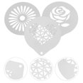 thumbnail image 3 of 3Pcs Creative Coffee Stencils Coffee Decorating Stencils Metal Coffee Art Stencils, 3 of 9